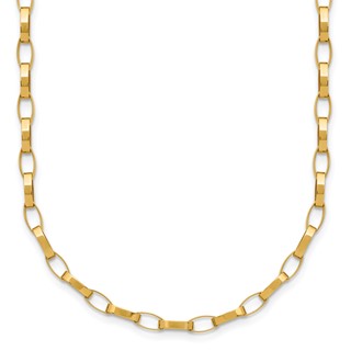 Leslie's 14K Polished Fancy Link with .5in ext. Necklace