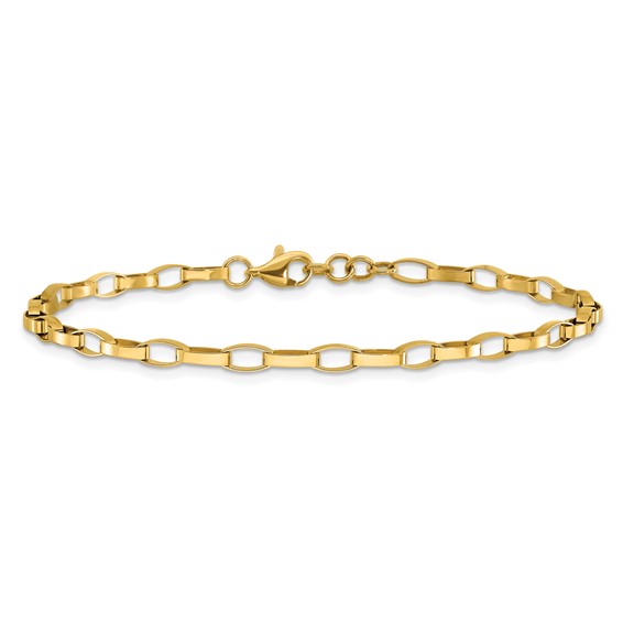 Leslie's 14K Polished Fancy Link with .5in ext. Bracelet
