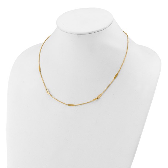 Leslie's 14K Polished Fancy Link with 2in ext. Necklace
