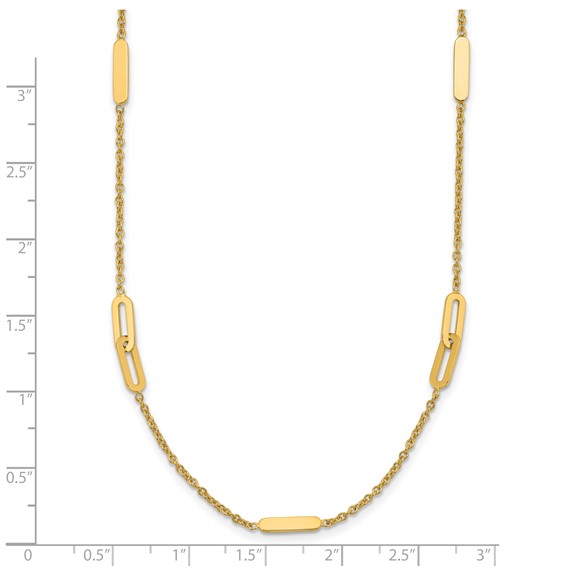 Leslie's 14K Polished Fancy Link with 2in ext. Necklace