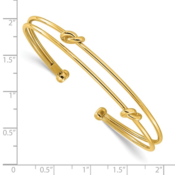 Leslie's 14K Polished Knot Cuff Bangle