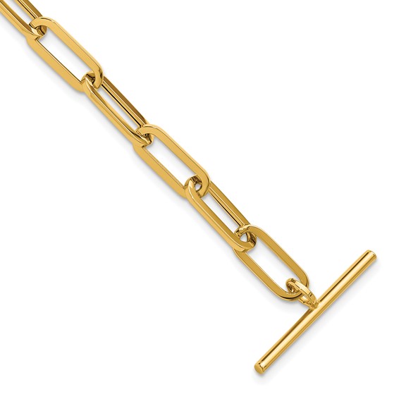 Leslie's 14K Polished Fancy Link Toggle Clasp Bracelet