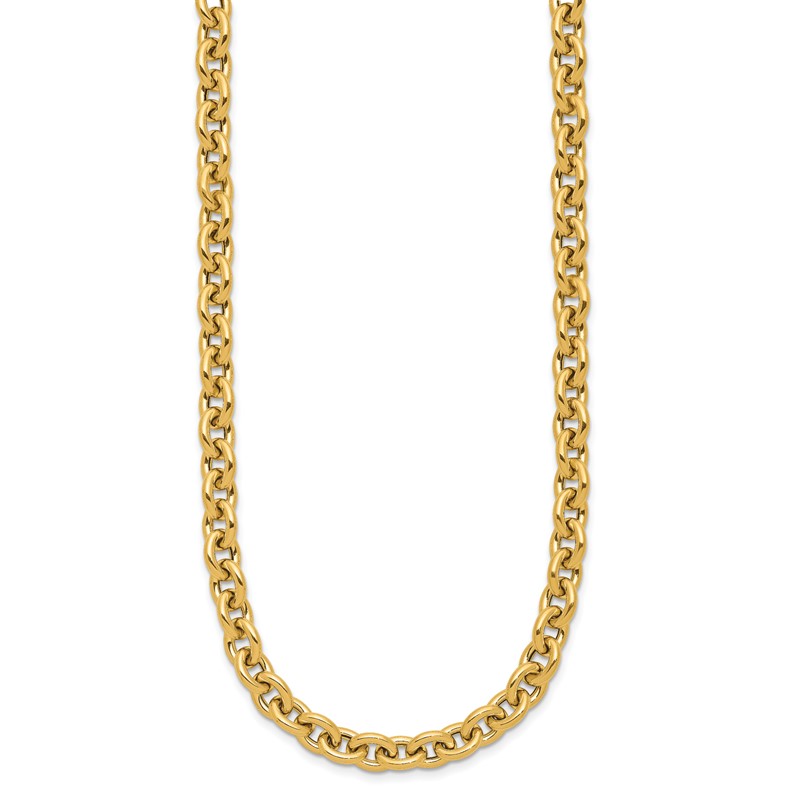 14K Polished Fancy Link Necklace