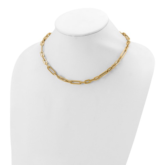 Leslie's 14K Polished Fancy Link Toggle Clasp Necklace