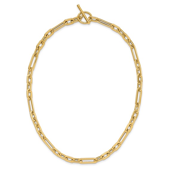 Leslie's 14K Polished Fancy Link Toggle Clasp Necklace