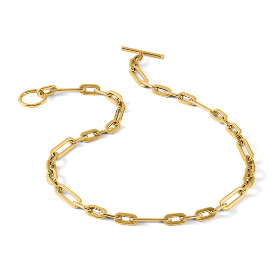 Leslie's 14K Polished Fancy Link Toggle Clasp Necklace