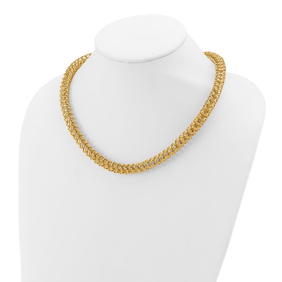 Leslie's 14K Polished Woven Link Necklace