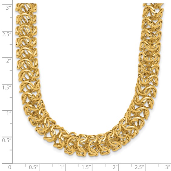 Leslie's 14K Polished Woven Link Necklace