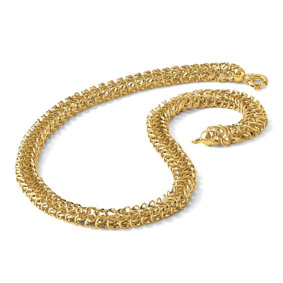 Leslie's 14K Polished Woven Link Necklace