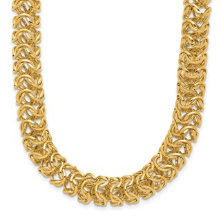 Leslie's 14K Polished Woven Link Necklace