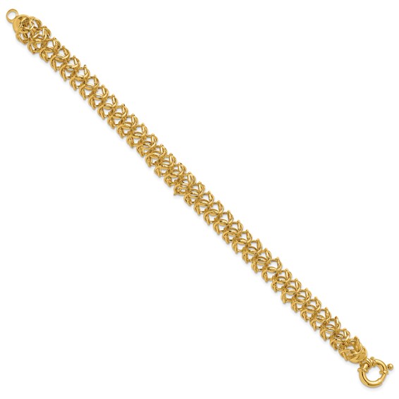 Leslie's 14K Polished Woven Link Bracelet