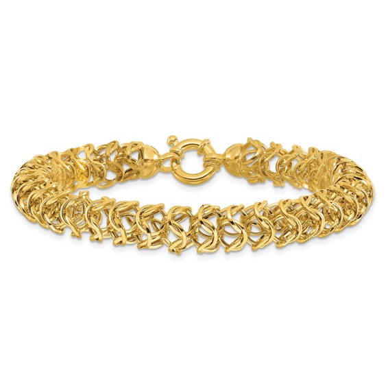 Leslie's 14K Polished Woven Link Bracelet