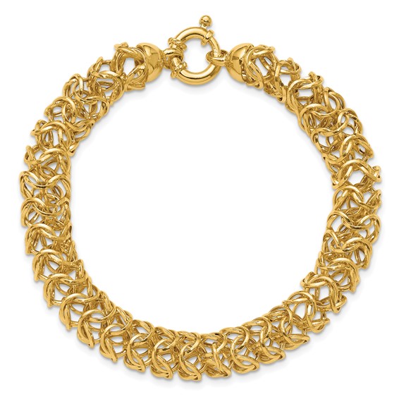 Leslie's 14K Polished Woven Link Bracelet