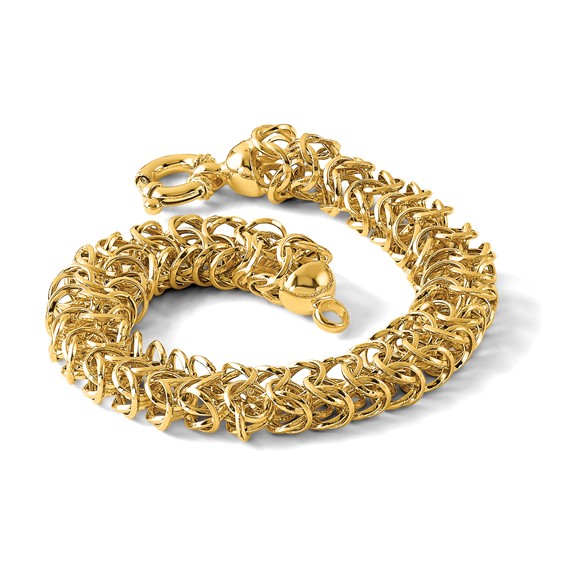 Leslie's 14K Polished Woven Link Bracelet