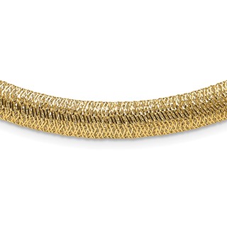 Leslie's 14K Polished Woven Dome Necklace