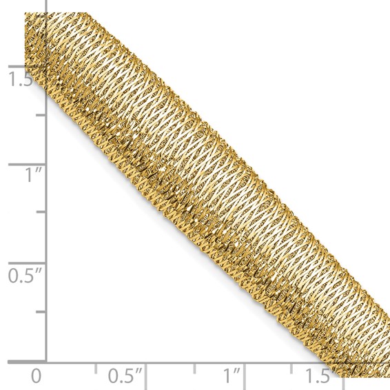 Leslie's 14K Polished Woven Graduated Dome Bracelet