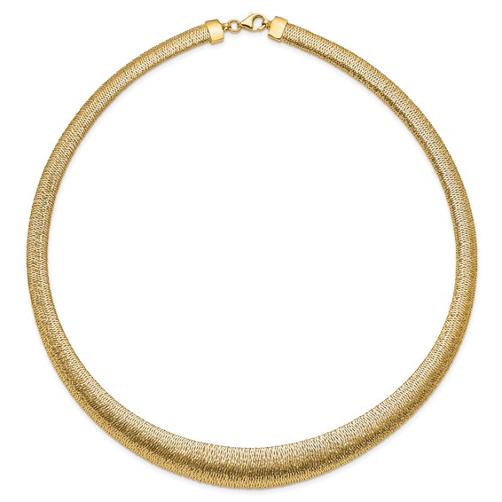Leslie's 14K Polished Woven Graduated Dome Necklace