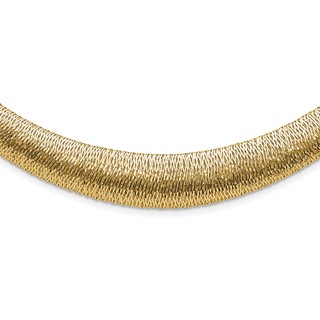 Leslie's 14K Polished Woven Graduated Dome Necklace