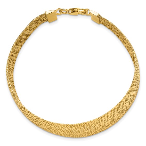 Leslie's 14K Polished Woven Graduated Dome Bracelet