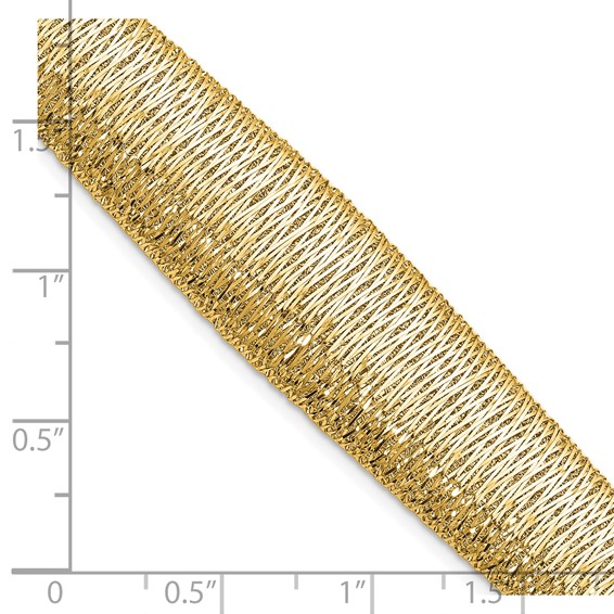 Leslie's 14K Polished Woven Graduated Dome Bracelet