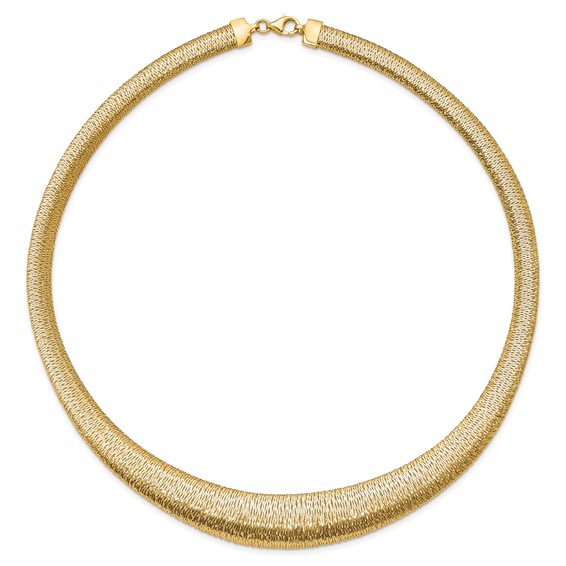 Leslie's 14K Polished Woven Graduated Dome Necklace
