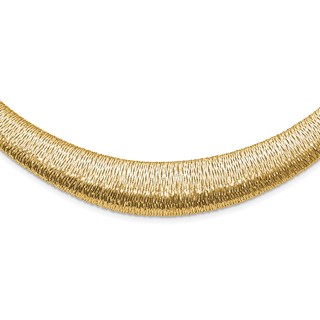 Leslie's 14K Polished Woven Graduated Dome Necklace
