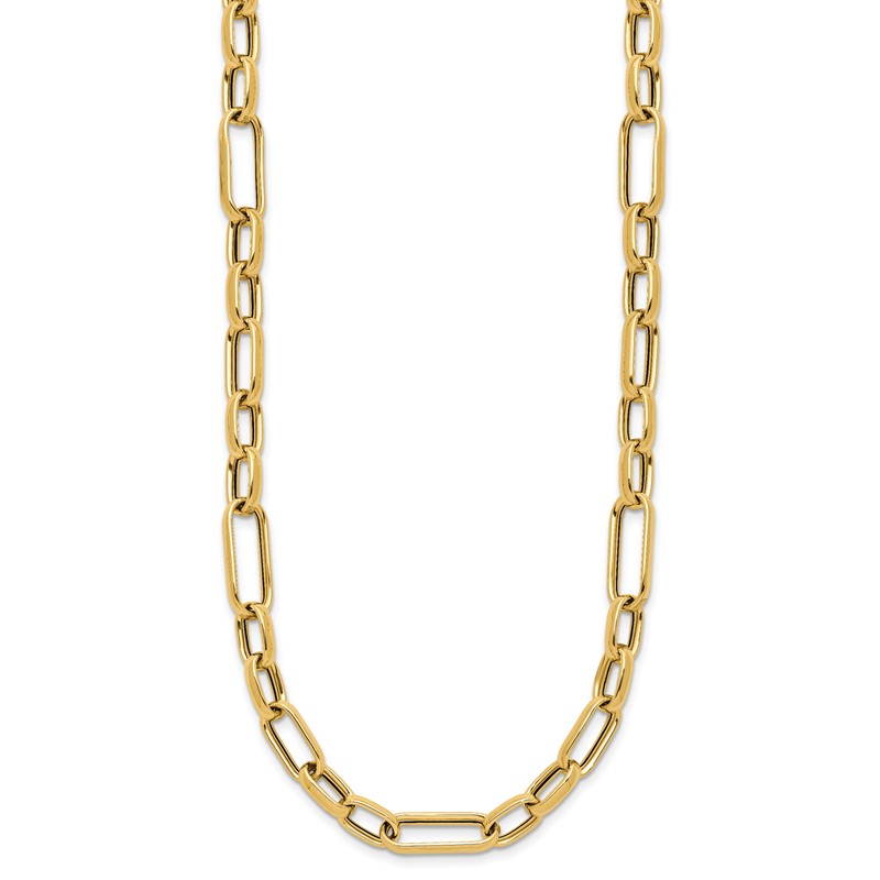 14K Polished Fancy Link Necklace