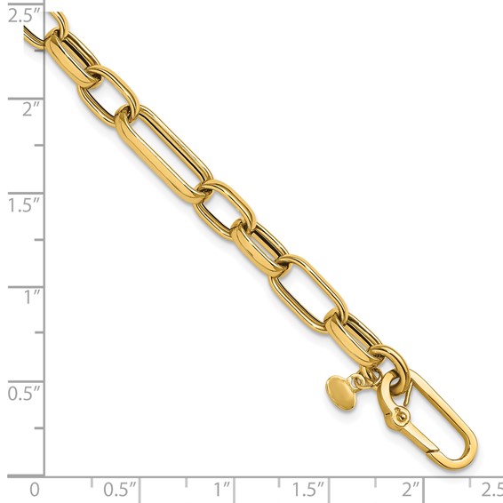 Leslie's 14K Polished Fancy Link Bracelet