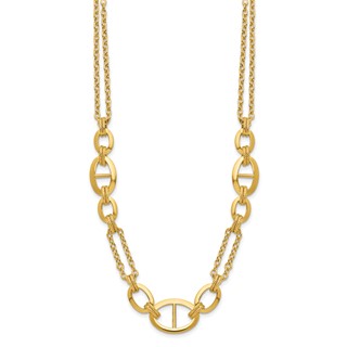 Leslie's 14K Polished Multi-strand Fancy Link Necklace