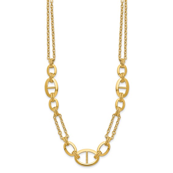 Leslie's 14K Polished Multi-strand Fancy Link Necklace