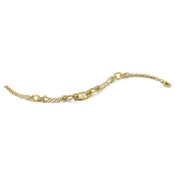 Leslie's 14K Polished Multi-strand Fancy Link Bracelet