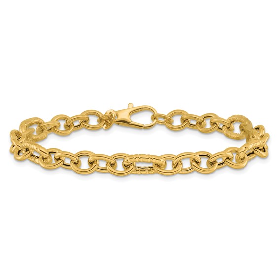Leslie's 14K Polished Fancy Link Bracelet