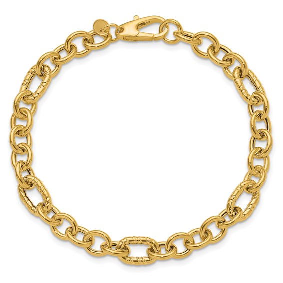 Leslie's 14K Polished Fancy Link Bracelet