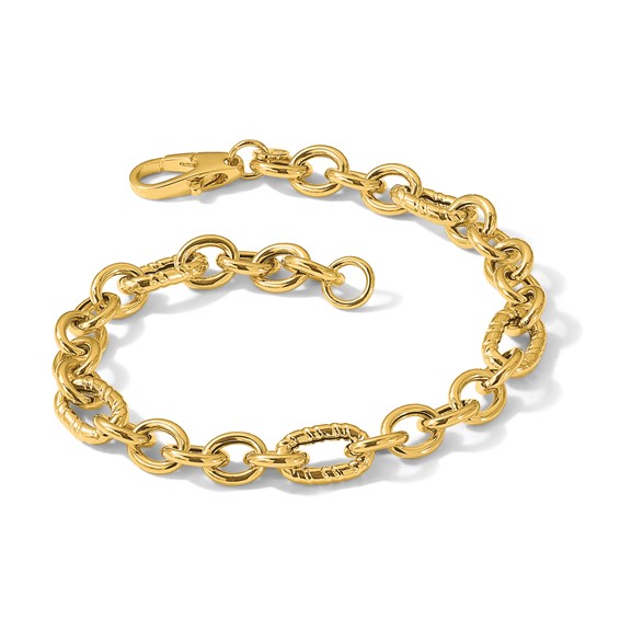 Leslie's 14K Polished Fancy Link Bracelet