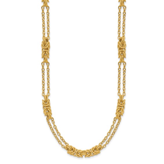 Leslie's 14K Polished and Textured Multi-strand Necklace