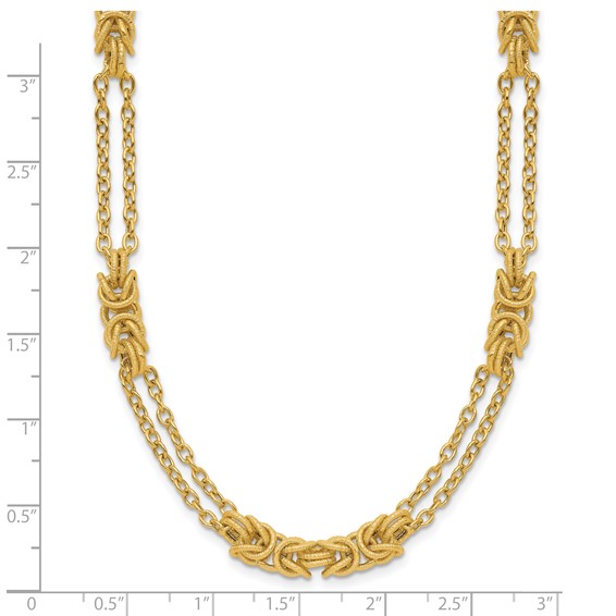 Leslie's 14K Polished and Textured Multi-strand Necklace