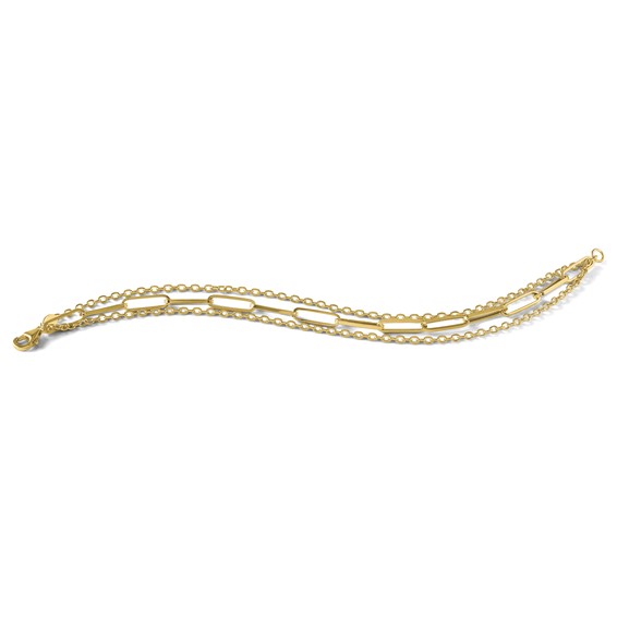 Leslie's 14K Polished 3-strand Fancy Link Bracelet