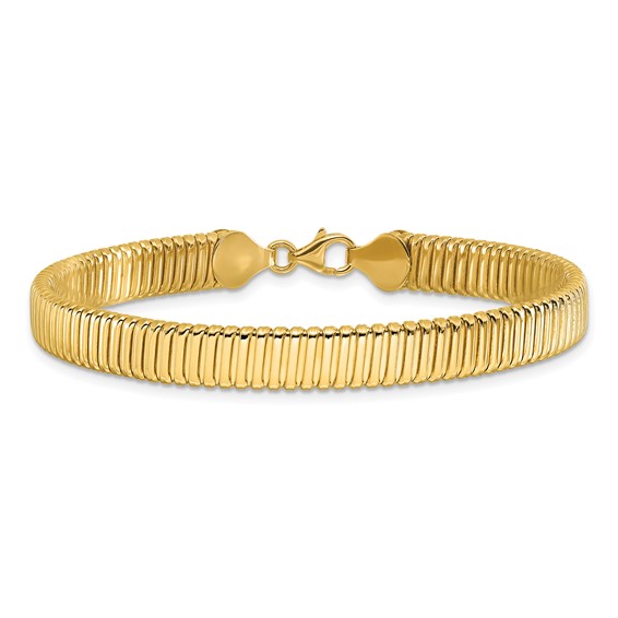 Leslie's 14K Polished Ridged Bracelet