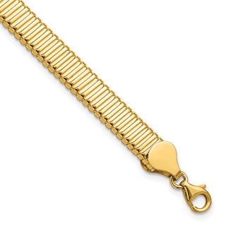 Leslie's 14K Polished Ridged Bracelet