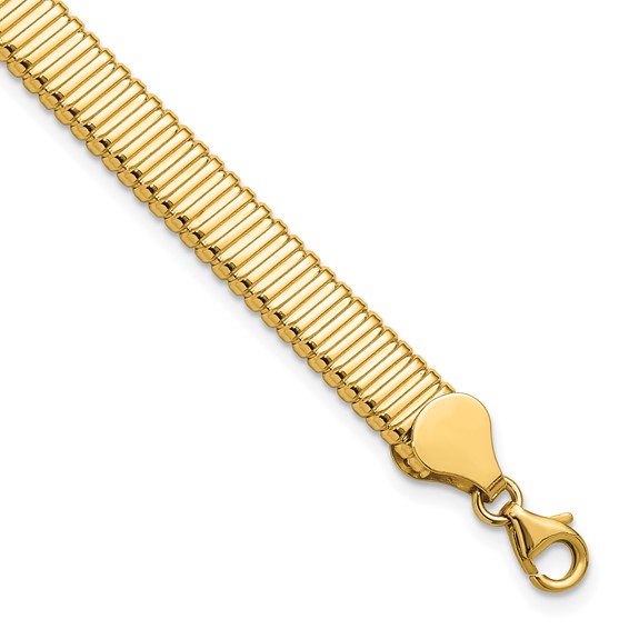 Leslie's 14K Polished Ridged Bracelet