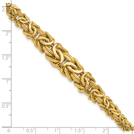 Leslie's 14K Polished Byzantine Graduated Bracelet