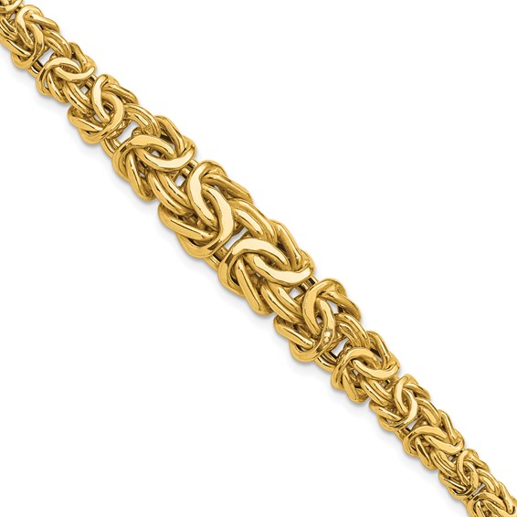 Leslie's 14K Polished Byzantine Graduated Bracelet