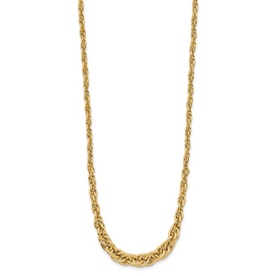 Leslie's 14K Polished Graduated Fancy Link Necklace