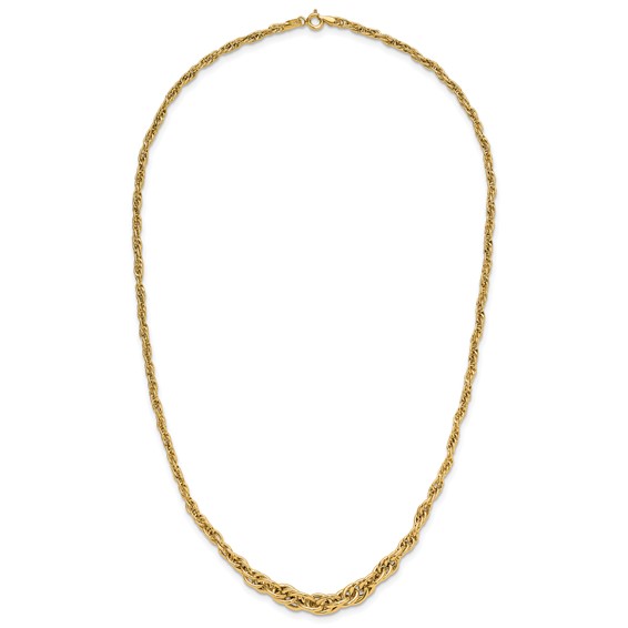 Leslie's 14K Polished Graduated Fancy Link Necklace