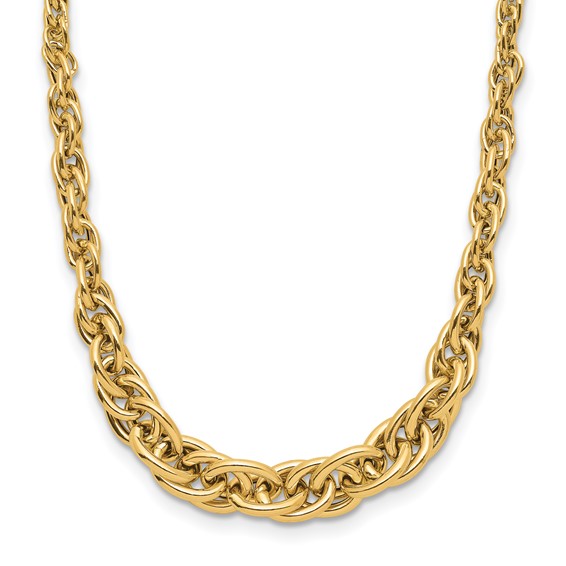 Leslie's 14K Polished Graduated Fancy Link Necklace