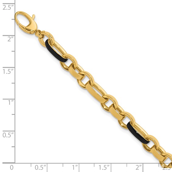 Leslie's 14K Polished with Enamel Link Bracelet