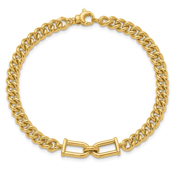 Leslie's 14K Polished Fancy Link Bracelet