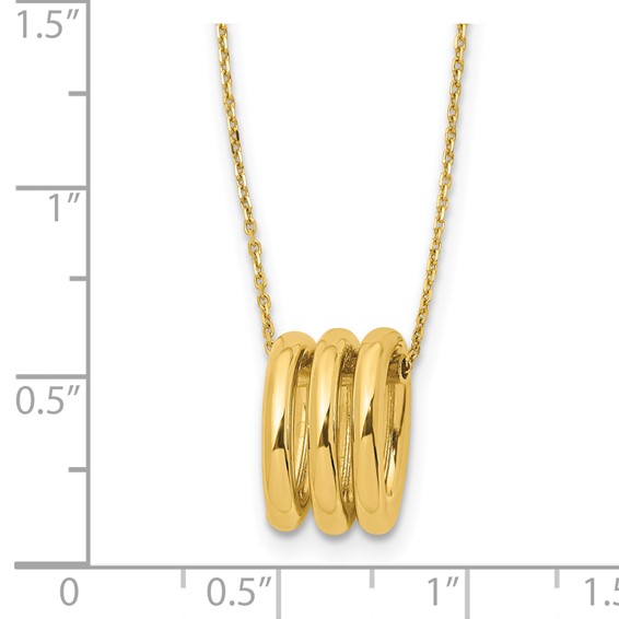 Leslie's 14K Polished Oval Links with 2in ext. Necklace