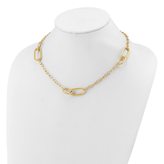 Leslie's 14K Polished Fancy Link Necklace