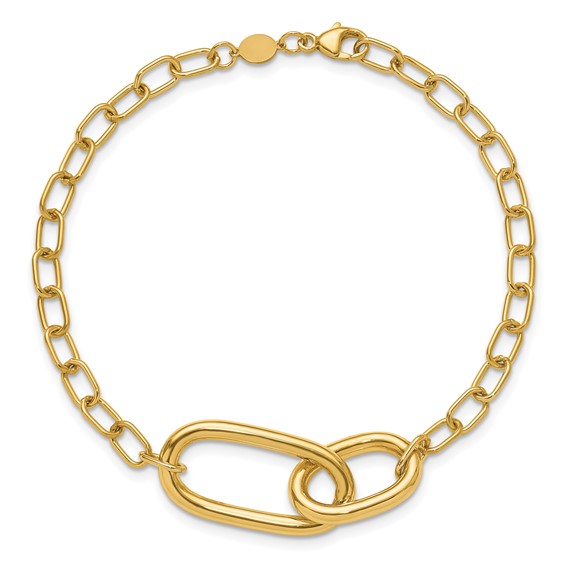 Leslie's 14K Polished Fancy Link Bracelet